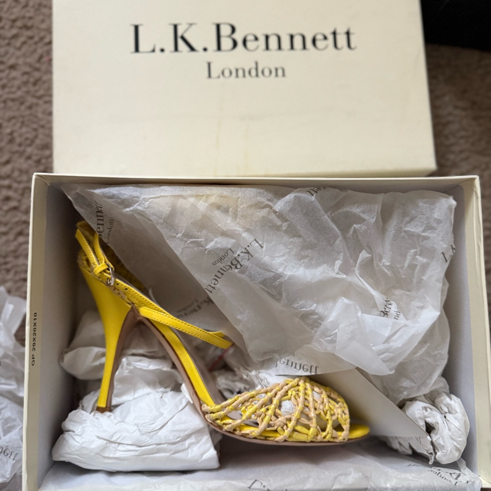 L.K. Bennett Azure Macrame Heels